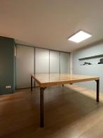 Houten Tafel met Epoxy afwerking & Metalen Frame, Ophalen, 150 tot 200 cm, Zo goed als nieuw, Vijf personen of meer