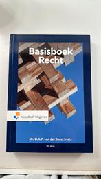 O.A.P. van der Roest - Basisboek Recht, Boeken, Studieboeken en Cursussen, Ophalen of Verzenden, O.A.P. van der Roest, Zo goed als nieuw