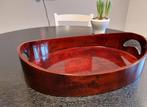 Vintage houten hocker dienblad, in  ieuw staat, Huis en Inrichting, Woonaccessoires | Dienbladen, Ophalen of Verzenden, Zo goed als nieuw
