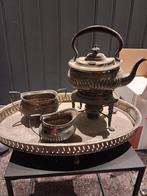 Verzilverd oud servies met theepot, Antiek en Kunst, Antiek | Goud en Zilver, Ophalen
