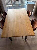 Houten eettafel, Huis en Inrichting, Tafels | Eettafels, Gebruikt, 100 tot 150 cm, Vijf personen of meer, Modern