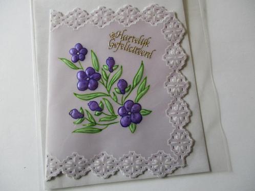 nr 140 pergamano felicitatie kaart, Hobby en Vrije tijd, Kaarten | Zelfgemaakt, Nieuw, Overige thema's, Ophalen of Verzenden
