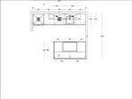 Showroom Keuken schiereiland, composiet, beton wit grijs, Ophalen, Wit, Overige typen, Zo goed als nieuw