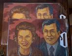 2x Borduurstramien portret Prinses Beatrix & Prins Claus, Ophalen