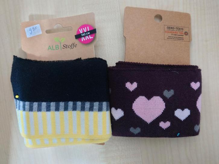 2x GOTS Boordstof Albstoffe - Nieuw!, Hobby en Vrije tijd, Stoffen en Lappen, Nieuw, Katoen, 30 tot 120 cm, 30 tot 200 cm, Overige kleuren