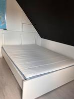 Ikea songesand 140x200 zgan bed matras lattenbodems, Ophalen, Wit, Tweepersoons, 140 cm