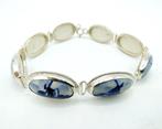 Zilveren armband, Delfts blauw, 835