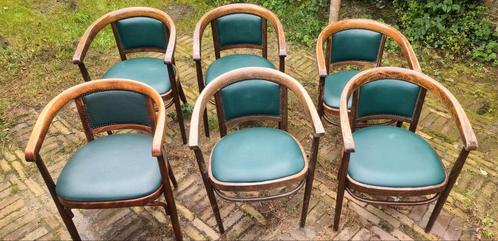 Zes Vintage stoelen. Cafe stoelen 40 voor alle 6, Huis en Inrichting, Stoelen, Vijf, Zes of meer stoelen, Ophalen
