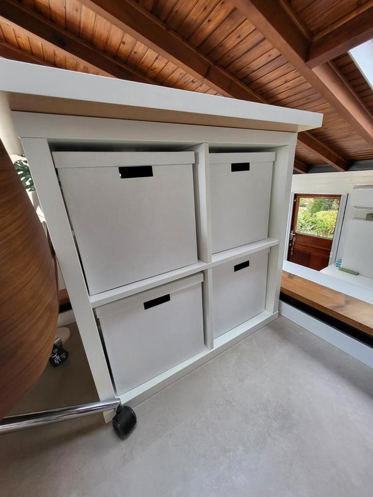 Twee witte opberkasten., Huis en Inrichting, Kasten | Overige, Zo goed als nieuw, Ophalen