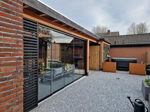 Montage € 350,- gehard glas veranda schuifwanden, Doe-het-zelf en Verbouw, Glas en Ramen, Nieuw, Veiligheidsglas, Ophalen of Verzenden