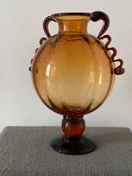 Enzo luca vaas amber met oren, Antiek en Kunst, Antiek | Vazen, Ophalen of Verzenden