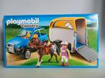 Playmobil 5223 auto met paardentrailer, Kinderen en Baby's, Speelgoed | Playmobil, Ophalen, Zo goed als nieuw