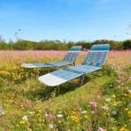 Set van 2 vintage inklapbare ligstoelen (KURZ?), Ophalen