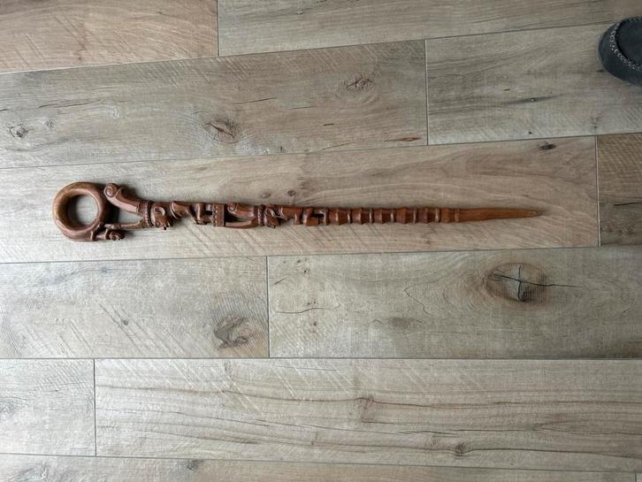 Handgesneden Nyami Nyami Wandelstok uit Zuidelijk Afrika, Antiek en Kunst, Kunst | Niet-Westerse kunst, Ophalen