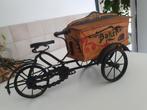 Uniek Houten Miniatuur – Bakfiets “Bakker” | Vintage, Antiek en Kunst, Ophalen of Verzenden
