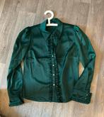 Satijnen Petrol blouse van Nikkie, Kleding | Dames, Blouses en Tunieken, Ophalen of Verzenden, Zo goed als nieuw, Maat 36 (S)