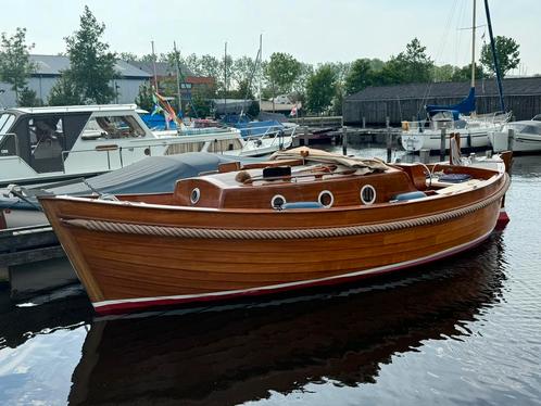 In perfecte staat teakhouten Scherpel kajuitsloep, Watersport en Boten, Sloepen, Gebruikt, 30 tot 50 pk, 6 meter of meer, Binnenboordmotor