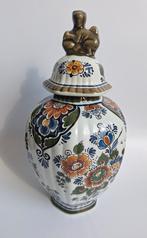 Prachtige vaas van Delft polychroom holland handwerk, Antiek en Kunst, Ophalen of Verzenden