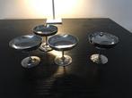 Vintage - 4 stuks Franse RVS dessert ijs coupes, Overige materialen, Gebruikt, Verzenden, Overige typen