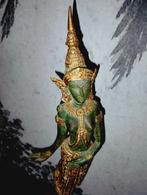 Thaise oude bronzen boeddha tempelwachter Thepanon, Huis en Inrichting, Woonaccessoires | Boeddhabeelden, Ophalen of Verzenden