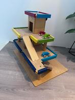Houten kinder speel auto garage, Ophalen, Gebruikt