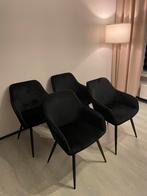 Eetkamerstoelen velvet, Ophalen, Zo goed als nieuw, Zwart, Vier
