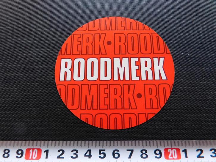 sticker ROODMERK, Verzamelen, Stickers, Zo goed als nieuw, Ophalen