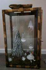 Grote lantaarn met kerstdecoratie, Diversen, Kerst, Ophalen of Verzenden, Zo goed als nieuw
