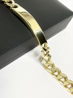 Massief Gouden Gourmet Plaat Armband Heren - 20 cm / 57,3 g, Sieraden, Tassen en Uiterlijk, Armbanden, Goud, Goud, Ophalen of Verzenden