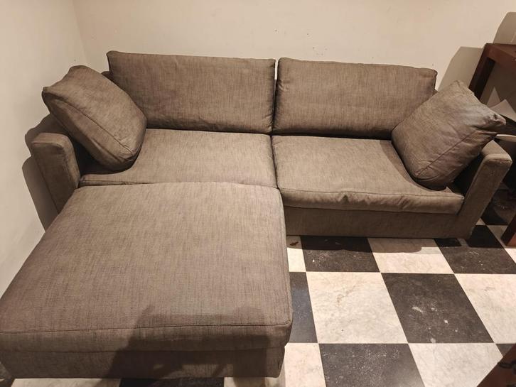 Bank vh merk Linteloo 2,5 zits met losse hocker, Huis en Inrichting, Banken | Complete zithoeken, Gebruikt, Ophalen