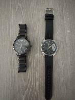 Twee Herenhorloges: Armani & Tommy Hilfiger, Overige merken, Gebruikt, Staal, Polshorloge