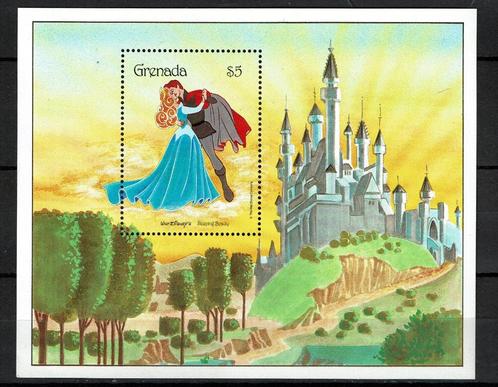 grenada 1987 pf blok disney assepoester, Postzegels en Munten, Postzegels | Thematische zegels, Postfris, Overige thema's, Ophalen of Verzenden