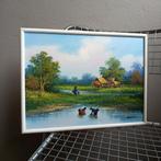 Schilderij Somsak Chowtadapong Landschap Filipijnen Jaren 70, Ophalen of Verzenden