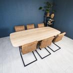 eikentafel 260 x 120 deens ovaal, keukentafel, eettafel, 100 tot 150 cm, Industrieel modern, Ophalen of Verzenden, Vijf personen of meer