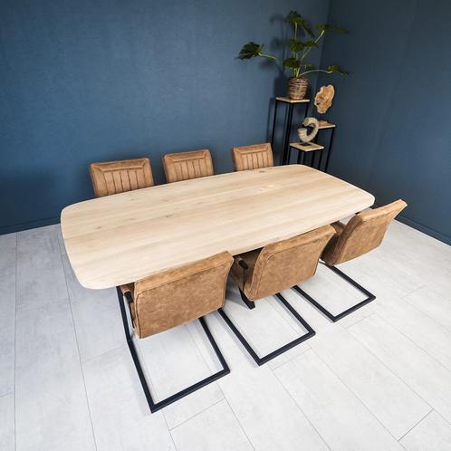 eikentafel 260 x 120 deens ovaal, keukentafel, eettafel, Huis en Inrichting, Tafels | Eettafels, Nieuw, 100 tot 150 cm, 200 cm of meer