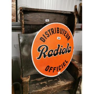 "Radiola " dubbelzijdig emaille 60 cm 1971 beschikbaar voor biedingen