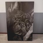 NIEUW Origineel Schilderij (grafiettekening) Franse Bulldog, Nieuw, 75 tot 100 cm, Schilderij, Oorspronkelijke maker