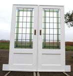 Prachtige oude kamer ensuite schuifdeuren nieuw glas in lood, Doe-het-zelf en Verbouw, Deuren en Horren, Ophalen, 80 tot 100 cm