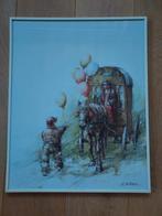 A. Buikema poster clown met een kind, Ophalen of Verzenden