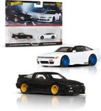 Hotwheels 1:64 Set - Nissan 180SX Type X & Nissan SilEighty, HotWheels Premium, -, Nieuw, Ophalen of Verzenden