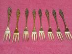 8 vintage gebaksvorkjes, Ophalen of Verzenden, Rvs of Chroom