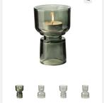 Gusta waxinehouder groen glas nieuw, Overige materialen, Nieuw, Ophalen of Verzenden, Minder dan 25 cm