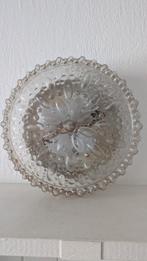 Franse Retro Vintage glazen plafond lamp, Ophalen of Verzenden