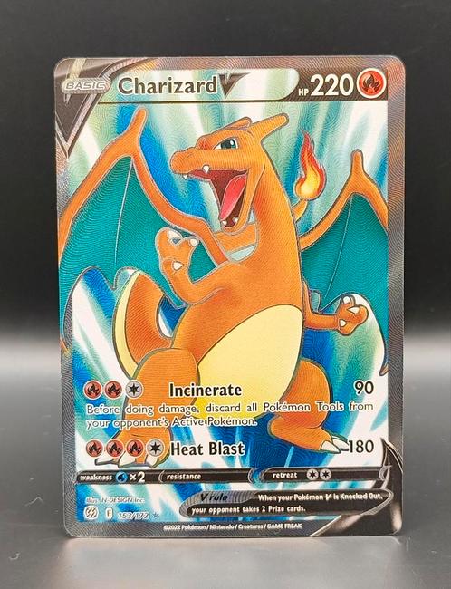 Charizard V BRS 153, Hobby en Vrije tijd, Verzamelkaartspellen | Pokémon, Zo goed als nieuw, Meerdere kaarten, Ophalen of Verzenden