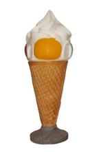 Schepijs afvalbak 168 cm - schepijs 4 bol ijs op ijshoorn