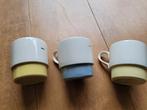 3 x Regout Maastricht pastel servies bekers vintage servies, Ophalen of Verzenden