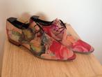 herenschoenen 42  leder bordeaux bloemen print apart De scho, Ophalen, Overige kleuren, Nieuw, Veterschoenen