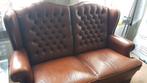 Chesterfield 2.5-zits bank cognac bruin leer, Gebruikt, 150 tot 200 cm, Chesterfield, Tweepersoons