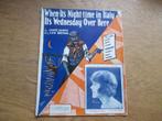 WHEN IT'S NIGHT-TIME IN ITALY  IT'S WEDNESDAY OVER HERE, Muziek en Instrumenten, Bladmuziek, Ophalen of Verzenden, Artiest of Componist
