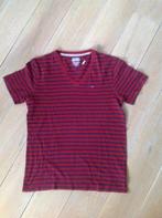 Hilfiger rood/zwart gestreept V-hals T-shirt maat S, Tommy Hilfiger, Ophalen of Verzenden, Gedragen, Rood